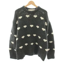 ンニット NKNIT ハートパターンニット Heart Pattern KNIT セーター クルーネック 長袖 ハート柄 0 グレー 白 ホワイト NKNIT24AW-009-2 /YTのサムネイル