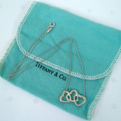 old Tiffany ハートリンクラリアットネックレス カラー 収納ポーチ付 