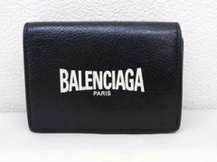 발렌시아가 ■ 594312 컴팩트 지갑 블랙 블랙 가죽 남성 여성 지갑 BALENCIAGA □ 8E
