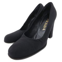 PRADA スエード レースアップ パンプス ブラック 36.5 PRADA スエード レースアップ パンプス ブラック 36.5 - メルカリ