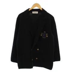 ジバンシィ GIVENCHY ジェントルマン GENTLEMAN ニット ジャケット 金ボタン 刺繍 ウール 黒 /BMのサムネイル