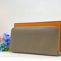 完売品】ボナベンチュラ 長財布 シボ革 ロゴ型押し グレージュ 