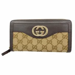 グッチ(Gucci) グッチ 長財布 GGキャンバス インターロッキングG 308012 キャンバス ブラウン レディース