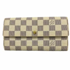 ルイ・ヴィトン(Louis Vuitton) ルイ・ヴィトン 長財布 ダミエ・アズール ポルトフォイユサラ N61735 ホワイトレディース