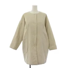 エヴァムエヴァ evam eva padding short coat ノーカラーコート ロング 中綿 1 アイボリー E213T165 /BMのサムネイル