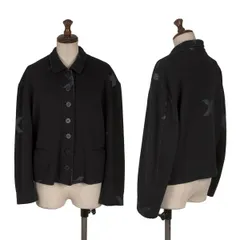 ヨウジヤマモトYohji Yamamoto×THE GINZA STORY クロスピンストライプ織りデザインジャケット 紺M位のサムネイル
