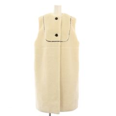 yori ヨリ ウールチェックロングジレコート グリーン ロングベスト 金