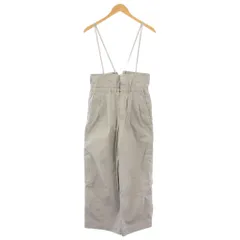 ドゥロワー Drawer 24SS サロペット ワイドパンツ ジップフライ バックリボン 34 グレー /BBのサムネイル