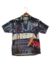 AVIREX Aloha Rayon Shirt Pinup Beach Car Print L - メルカリ