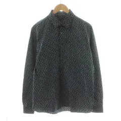 サルヴァトーレフェラガモ Salvatore Ferragamo シャツ 長袖 総柄 ロゴ XL 紺 ネイビー 50123 /AN69のサムネイル