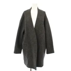エンフォルド ENFOLD ノーカラーコート ロング ウール 36 チャコールグレー 300AA180-0350 /KHのサムネイル