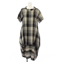 美品❤️センソユニコ 膝丈ワンピース チェック バルーン 五分袖 シワ