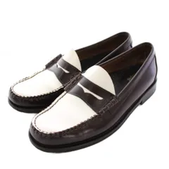 ジーエイチバス G.H.Bass & Co. LARSON ラーソン MOC PENNY LOAFER モックペニー ローファー レザー 42 ブラウン 白 ホワイト /YMのサムネイル
