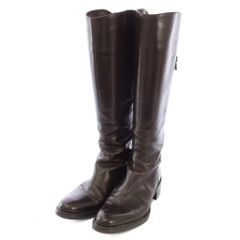 美品 サルトル 35.5 レザー サイドジップ ゴールド金具 ジョッパー