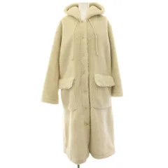 ノーブル NOBLE タグ付き STAND STUDIO JESSICA COAT ボアコート ロング フード S アイボリー 19020250000930 /HNのサムネイル