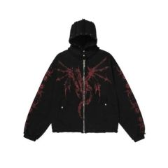 2】Thug Club サグクラブ ドラゴン スタッド ジップアップパーカー