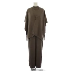 セオリーリュクス theory luxe 21AW EDGWARE LYNETTE セットアップ ワンピース 長袖 ロング ストール付き ウール 38 茶 03-1305732 /BM