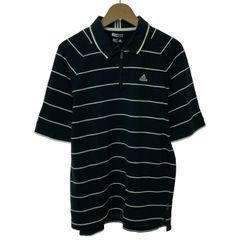 adidas ポロシャツ ボーダー ブラック XO/XXG - メルカリ