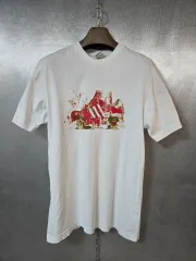 アディダス サッカーシューズ プリンティング 半袖 Tシャツ 白