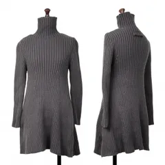 ジャンポールゴルチエ ファムJean Paul GAULTIER FEMME 裾フレアタートルネックニットセーター グレー40のサムネイル