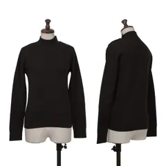 マーガレットハウエルMARGARET HOWELL ウールショルダーボタンニット 黒2