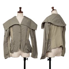 センソユニコ Lucruca デニムジャケット ノーカラー ワッペン付き