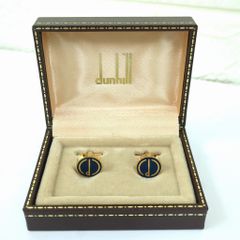dunhill ダンヒル リングカフス ロングシェイプ ラピス調 ブルー