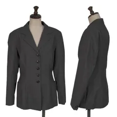 アニエスベーagnes b. ウールテーラードジャケット チャコール1のサムネイル