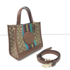 COACH シグネチャー 2WAY ハンドバッグ ストライプ - メルカリ