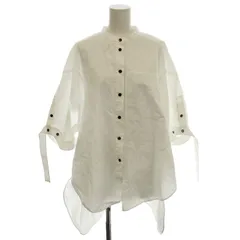 エンフォルド ENFOLD 25AW NOTE SHIRT バンドカラー シャツ ブラウス 半袖 38 白 ホワイト 300IA230-2561 /☆Gのサムネイル