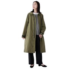 美品△ TICCA ティッカ/コットンフーディコート△ロング丈 ライト 