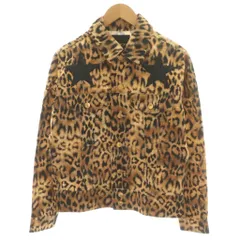 ドレスキャンプ DRESSCAMP 16AW ジャケット ヒョウ柄 レオパード スター刺繍 星 コットン 44 茶 ブラウン 黒 ブラック 05-16A20302 /AN53のサムネイル