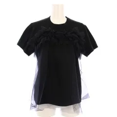 ノワールケイニノミヤ  kei ninomiya AD2024 Tシャツ カットソー 半袖 レース フリル S 黒 3N-T018 /TKのサムネイル