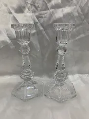 クリスタルガラス キャンドルスタンド キャンドルホルダー 2個セット