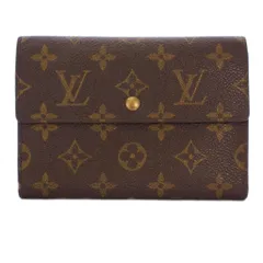 ルイヴィトン LOUIS VUITTON モノグラム ポルトトレゾール エテュイパピエ 財布 三つ折り 茶 M61202 /BM ■OH