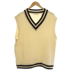 マッキントッシュ MACKINTOSH GTS CRCKT VEST カシミヤ混 ベスト ニット L アイボリー 黒 GCS-1005 /☆Gのサムネイル