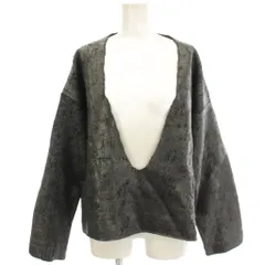 エムエムシックス メゾンマルジェラ MM6 Maison Margiela コーティング加工 スキッパーニット Vネック セーター S 黒 ブラック S62HN0002 /☆Gのサムネイル