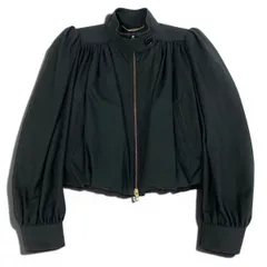 Ee25 Chloé クロエ バルーンスリーブ ブルゾン 2025 ランウェイ  サイズ34 ブラック シェミナ カマリ パフスリーブ ギャザージャケットk02iのサムネイル
