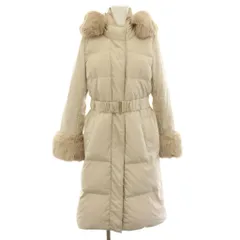 グレースコンチネンタル GRACE CONTINENTAL 20AW ファー付ロングダウンコート アウター ベルト フェイクファー 36 ベージュ 0120463119 /YTのサムネイル