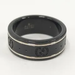 GUCCI アイコンリング セラミック ブラック刻印: 10号【箱/ポーチ付】 GUCCI アイコンリング セラミック ブラック×ゴールド #10 - メルカリ