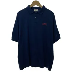 【中古】　Hanes　ポロシャツ　半袖　トップス　無地　ワンポイント　刺しゅう　オーバーサイズ　USA製　古着　/7032のサムネイル