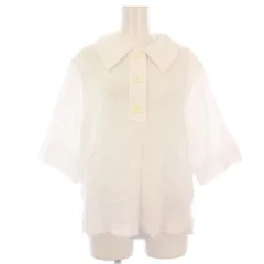 マーガレットハウエル MARGARET HOWELL 24SS LINEN VOILE シャツ ブラウス 五分袖 リネン 1 白 578-4152005 /TKのサムネイル