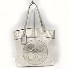 COACH Bijou Glitter Tote Bag Y2K Silver - メルカリ