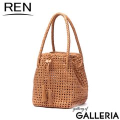 美品♡REN レン ロゴチャーム ゴート メッシュ レザー トートバッグ