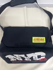 送料無料！！Manhattan Portage　マンハッタンポーテージ　ショルダーバック　ブラックコットン肩掛けバック　ブラック×イエロータグデザイン　#80525MOML8