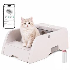 新品】自動猫トイレ 大型 多頭飼い 自動清掃 臭い漏れ防止 スマホ管理