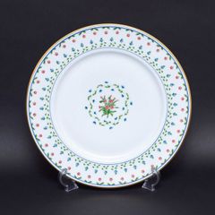 新品 マイセン 金彩 インドの華グリーンと昆虫 18cmプレート1枚、1級品