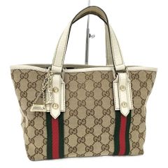 グッチ ドクターズバッグ キャンバス シェリーライン ハンドバッグ GG 