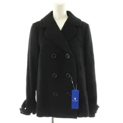 ブルーレーベルクレストブリッジ BLUE LABEL CRESTBRIDGE ピーコート Pコート 38 黒 ブラック 長袖 テーラードカラー ダブルブレスト 55B07-263-09 /AN35のサムネイル