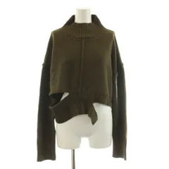 エムエムシックス メゾンマルジェラ MM6 Maison Margiela 24AW ディストレストニットジャンパー セーター 長袖 ハイネック ウール M カーキ S52HA0290 M13044 /KUのサムネイル